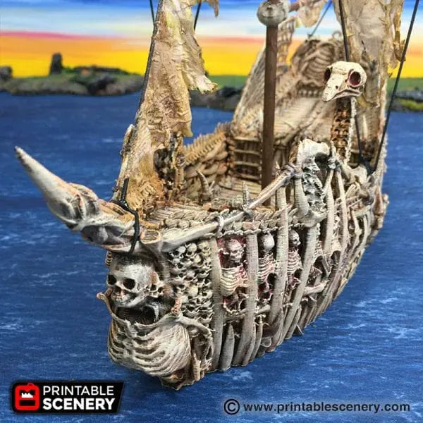 Tabletop Terrain Ship Undead Fluyt - Undead Pirate Ship