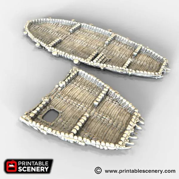 Tabletop Terrain Ship Undead Sloop - Undead Pirate Ship