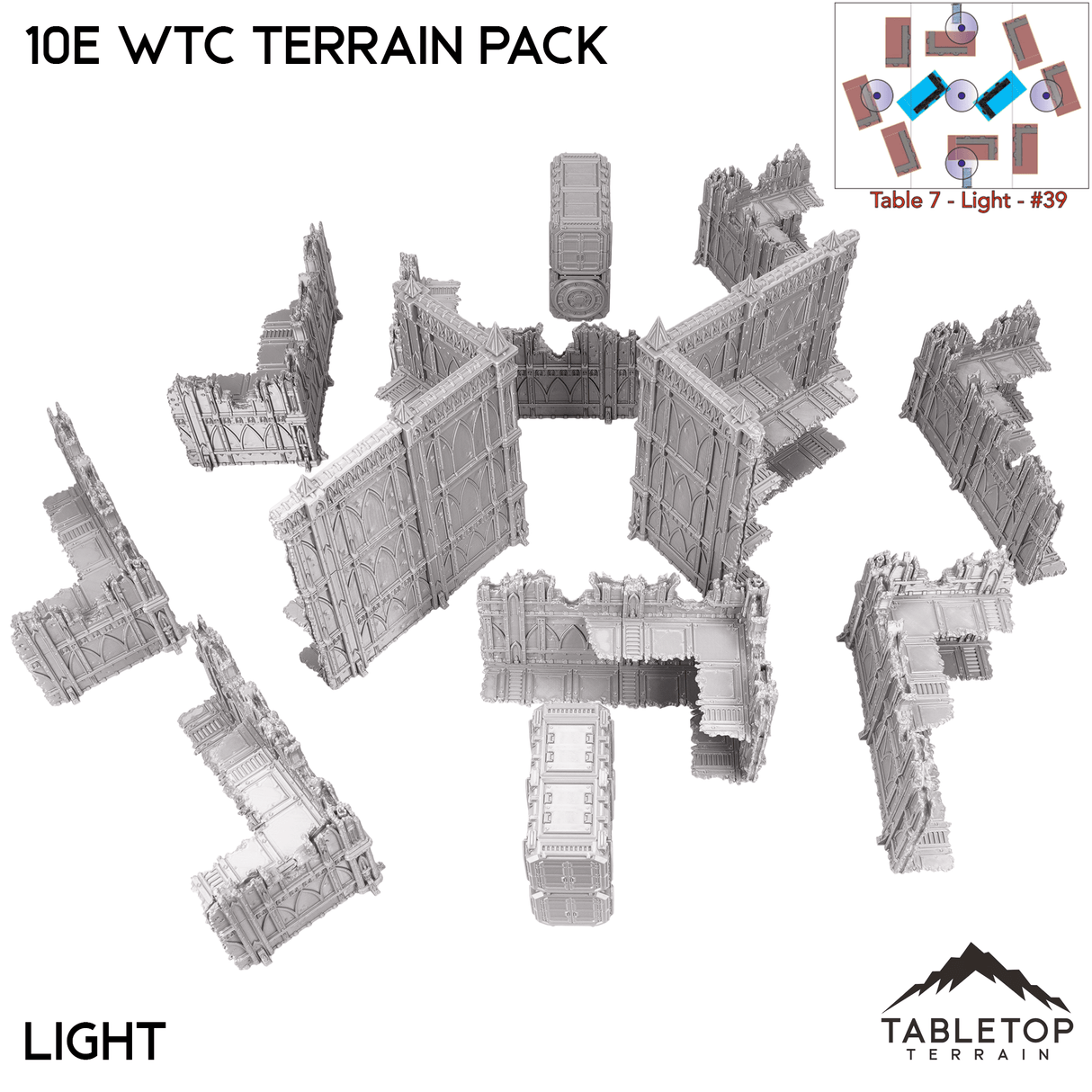 Tabletop Terrain Terrain 10E WTC Terrain Pack - Smoke & Steel