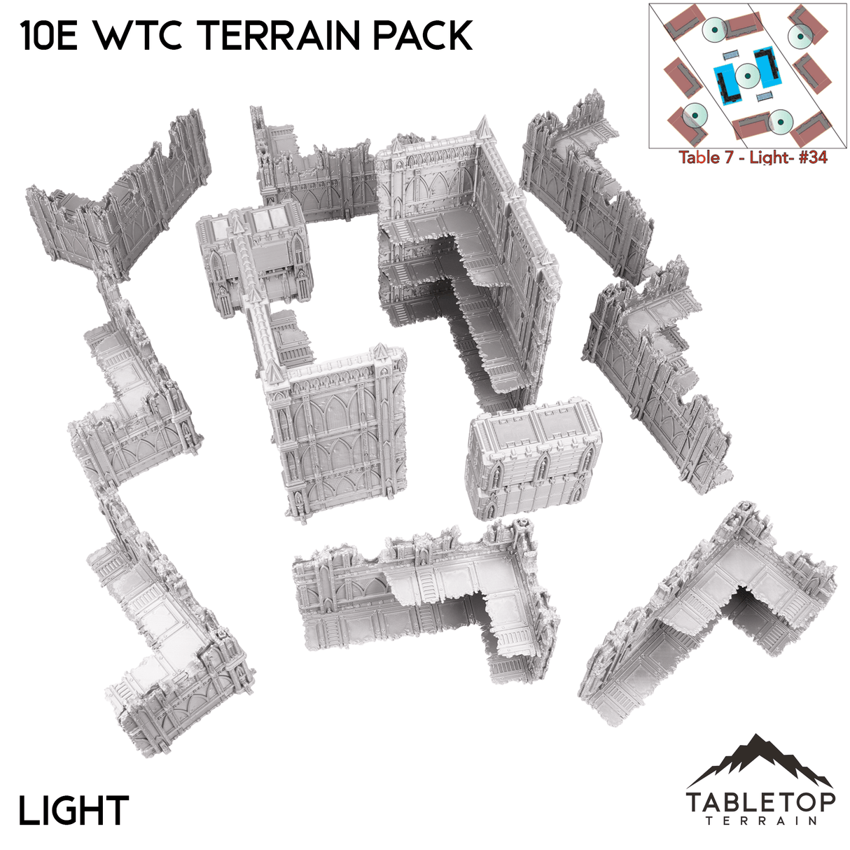 Tabletop Terrain Terrain 10E WTC Terrain Pack - Smoke & Steel