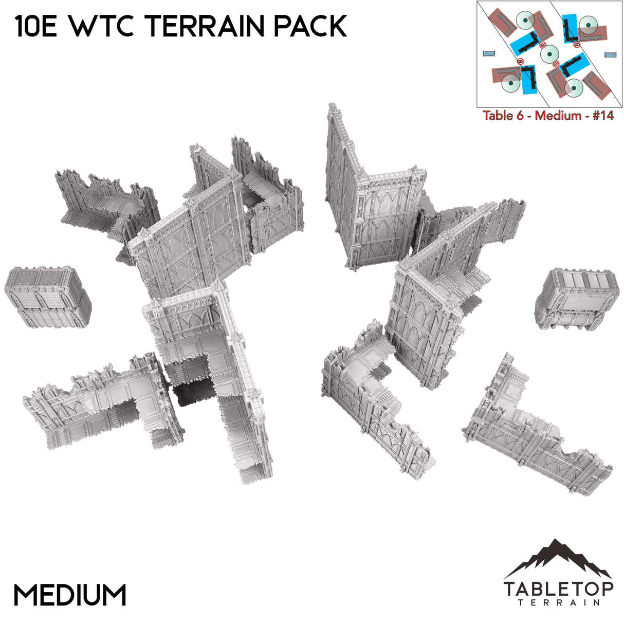 Tabletop Terrain Terrain 10E WTC Terrain Pack - Smoke & Steel