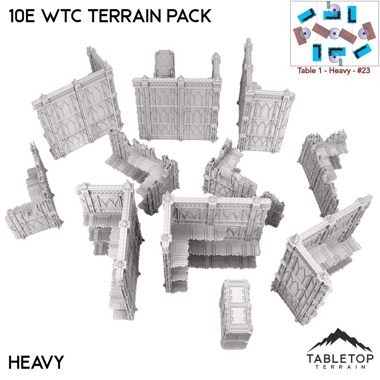 Tabletop Terrain Terrain 10E WTC Terrain Pack - Smoke & Steel