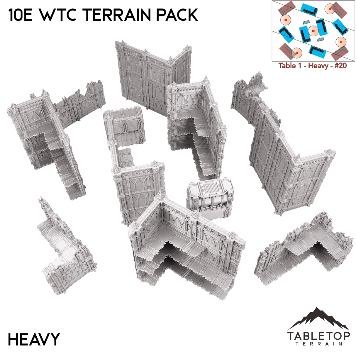 Tabletop Terrain Terrain 10E WTC Terrain Pack - Smoke & Steel