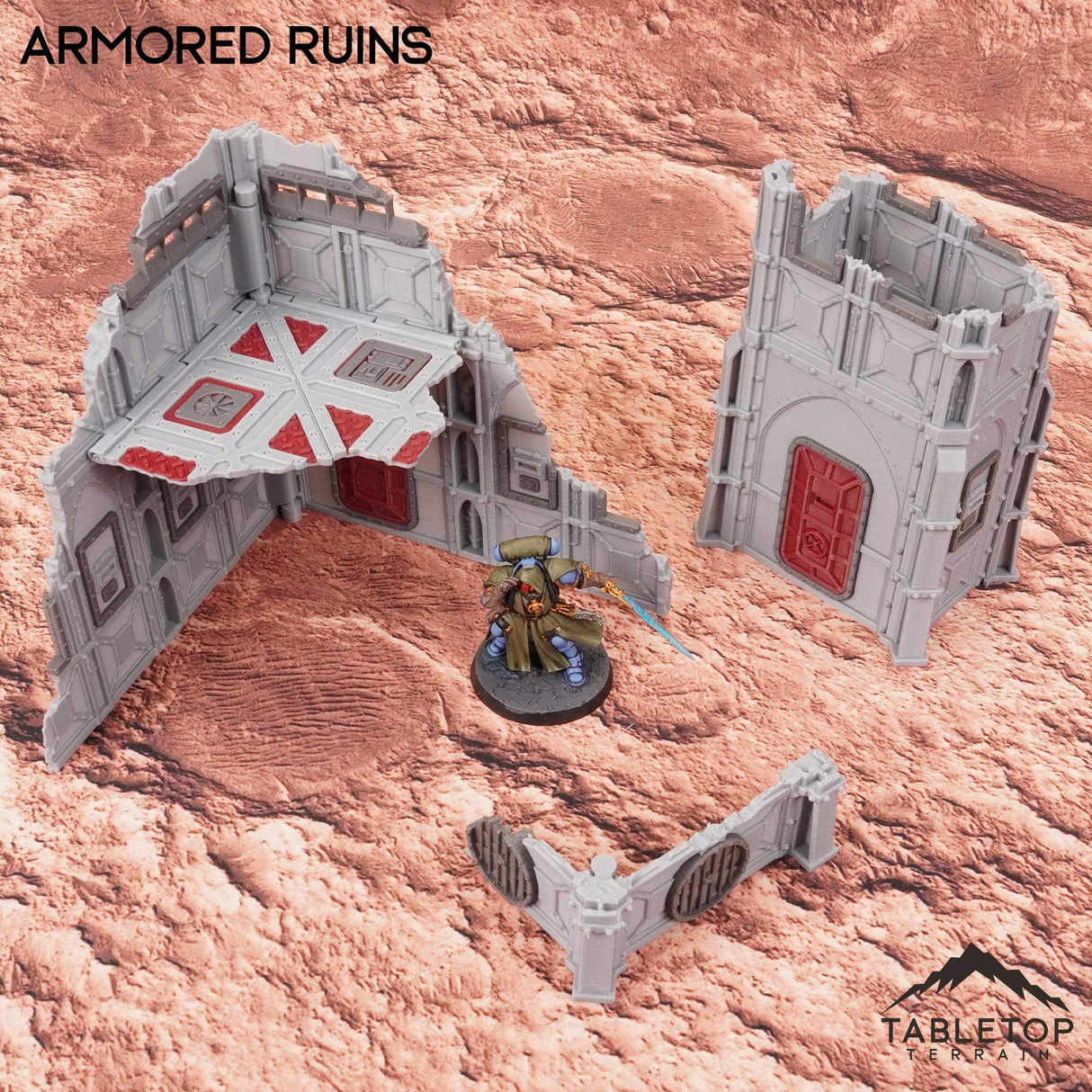 Tabletop Terrain Terrain 11e Armored Ruins Foldable Tournament Terrain