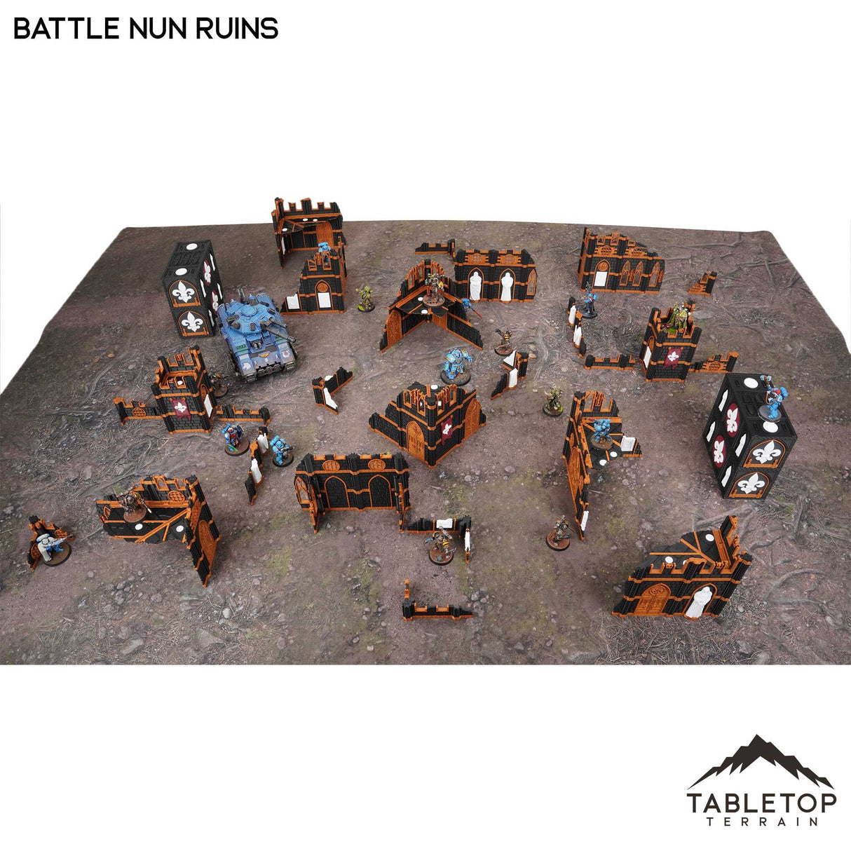 Tabletop Terrain Terrain 11e Battle Nun Ruins Foldable Tournament Terrain