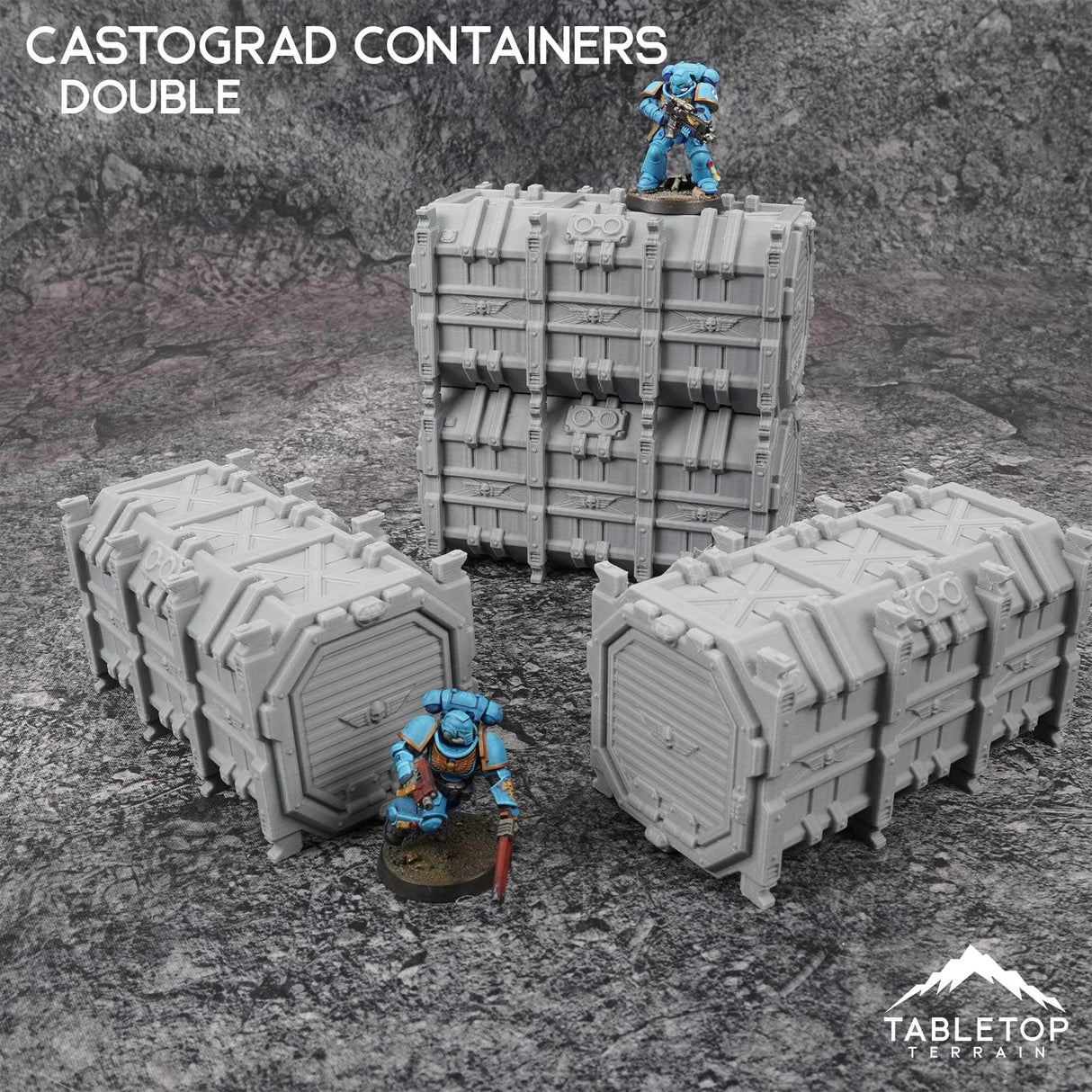 Tabletop Terrain Terrain 11e Castograd Stackable Double Containers