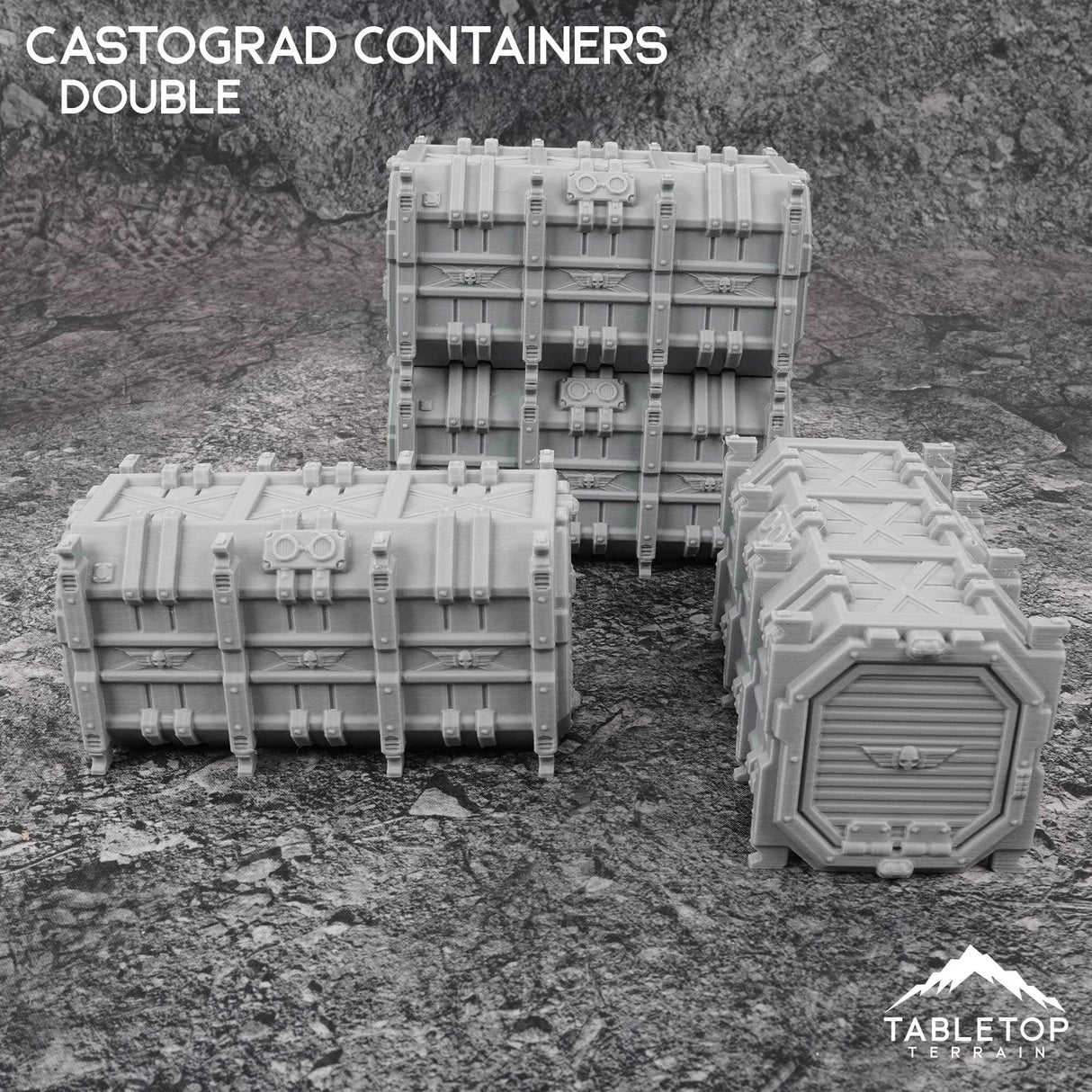 Tabletop Terrain Terrain 11e Castograd Stackable Double Containers