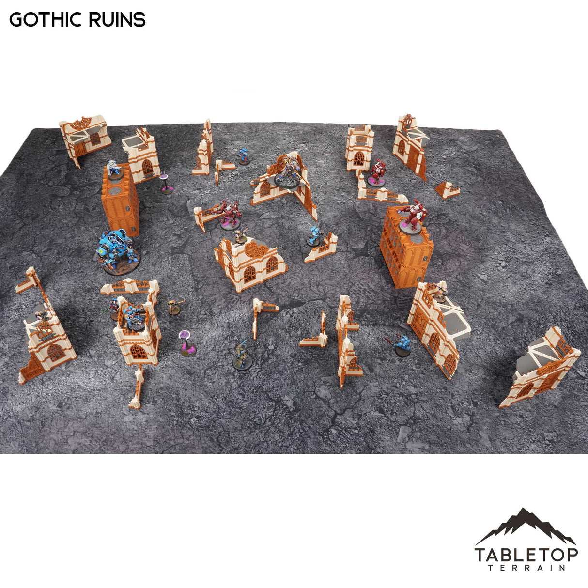 Tabletop Terrain Terrain 11e Gothic Ruins Foldable Tournament Terrain