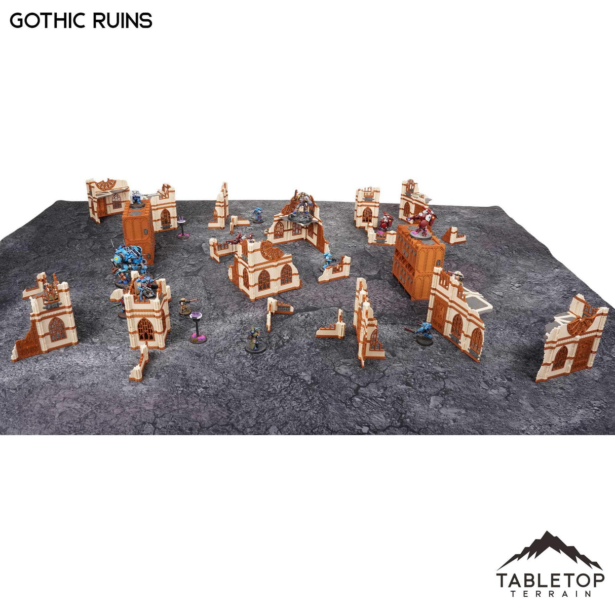 Tabletop Terrain Terrain 11e Gothic Ruins Foldable Tournament Terrain