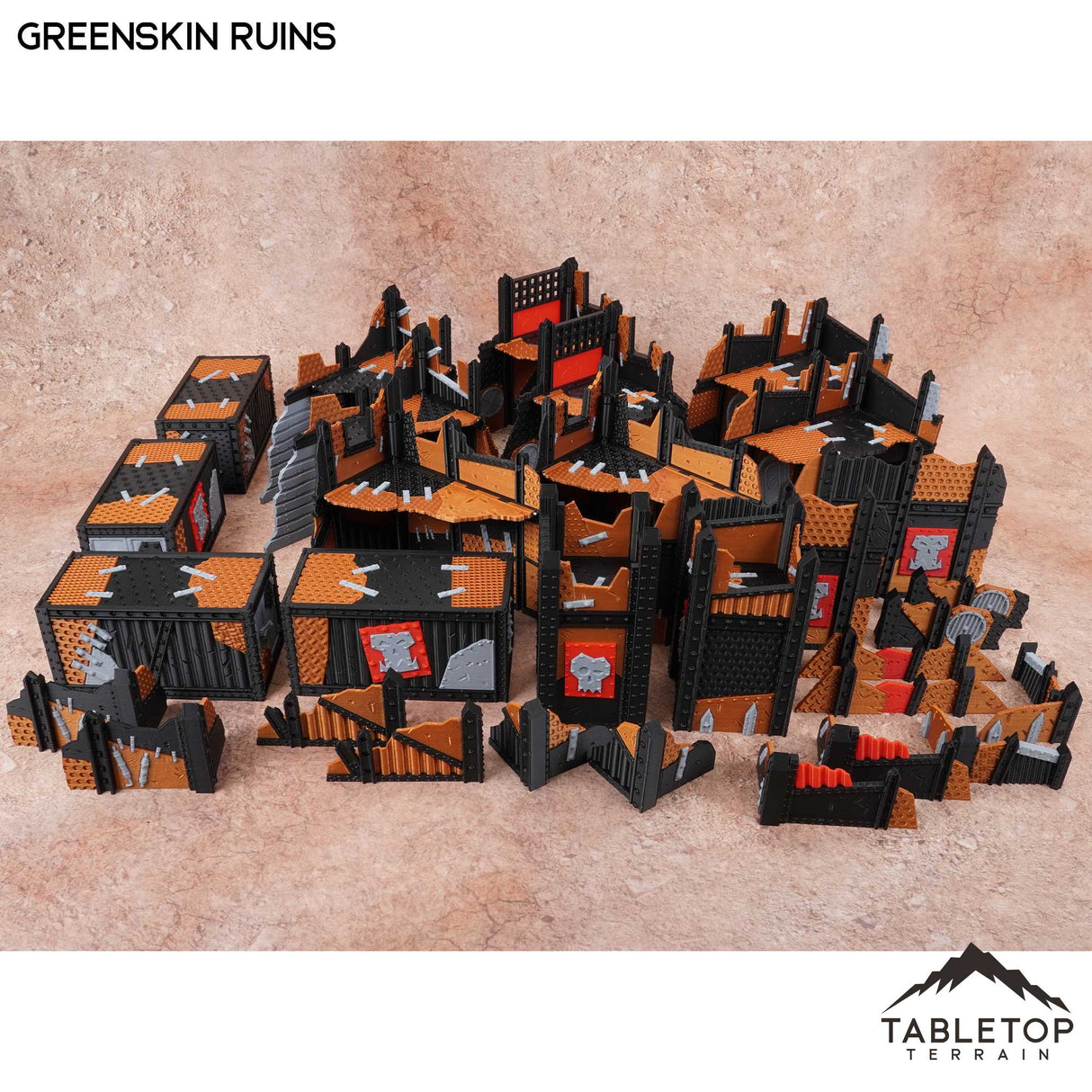Tabletop Terrain Terrain 11e Greenskin Ruins Foldable Tournament Terrain
