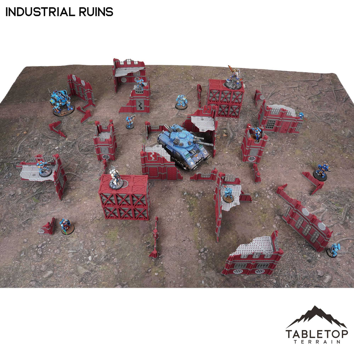 Tabletop Terrain Terrain 11e Industrial Ruins Foldable Tournament Terrain