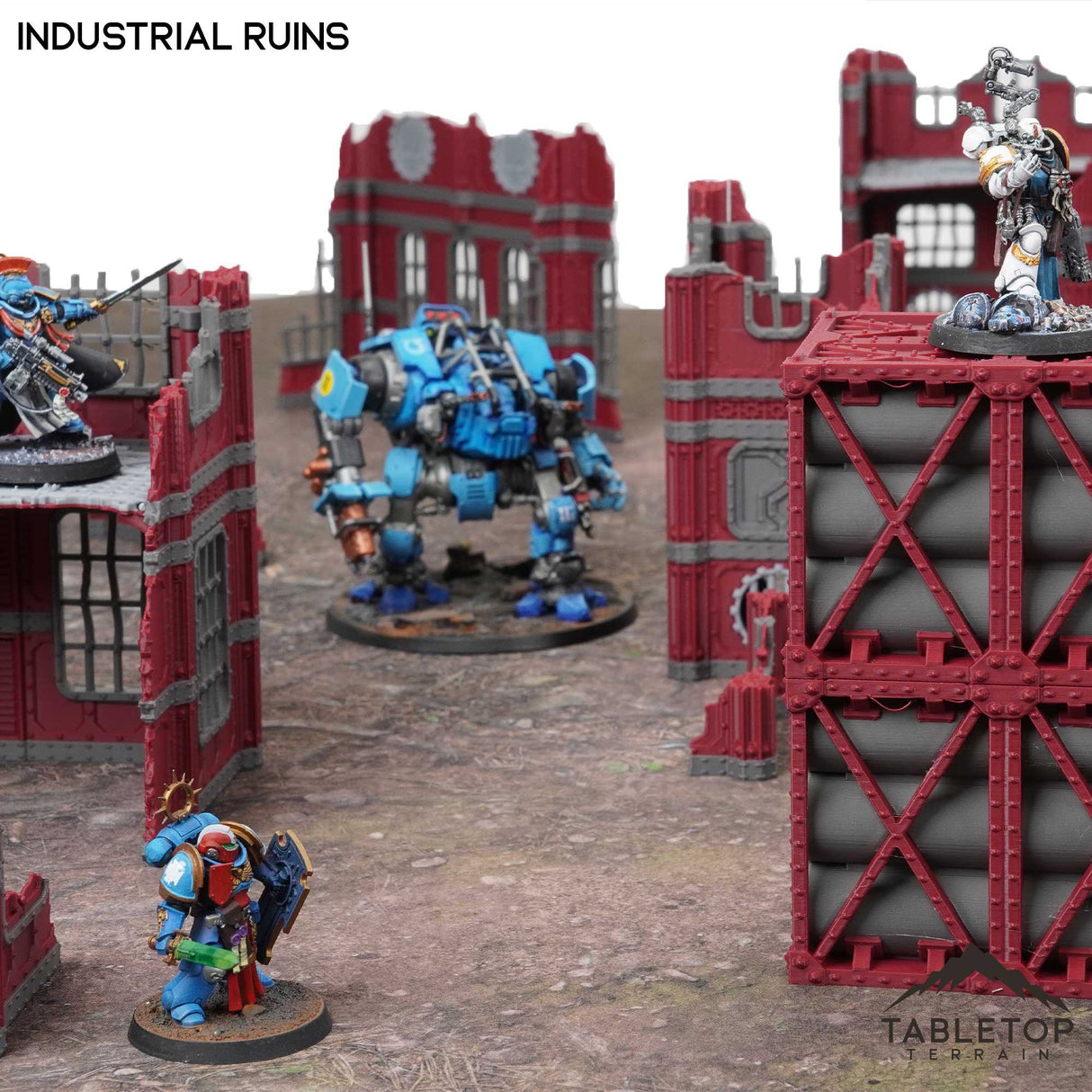 Tabletop Terrain Terrain 11e Industrial Ruins Foldable Tournament Terrain