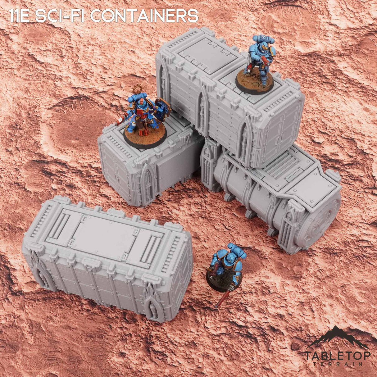 Tabletop Terrain Terrain 11e Sci-Fi Stackable Containers
