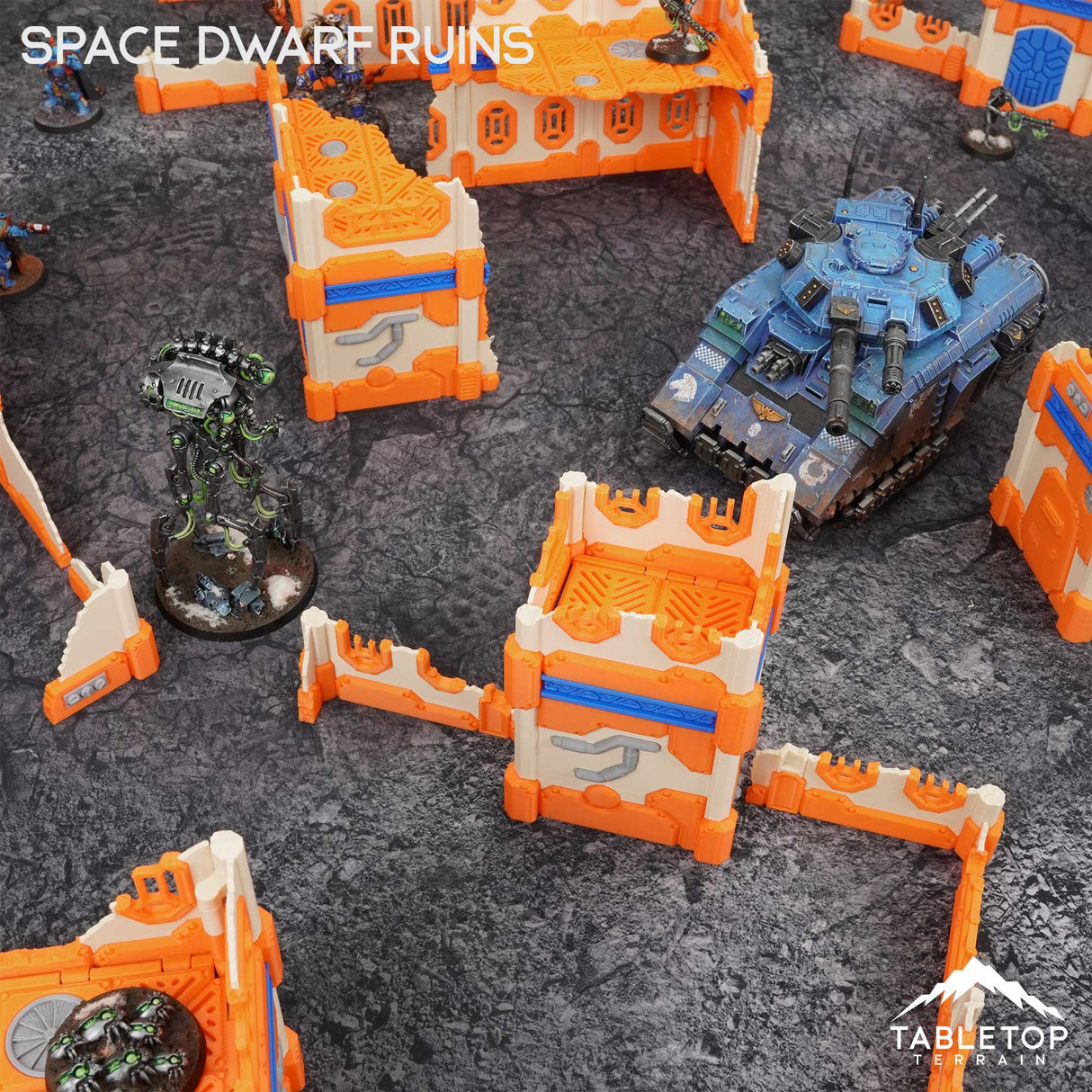 Tabletop Terrain Terrain 11e Space Dwarf Ruins Foldable Tournament Terrain
