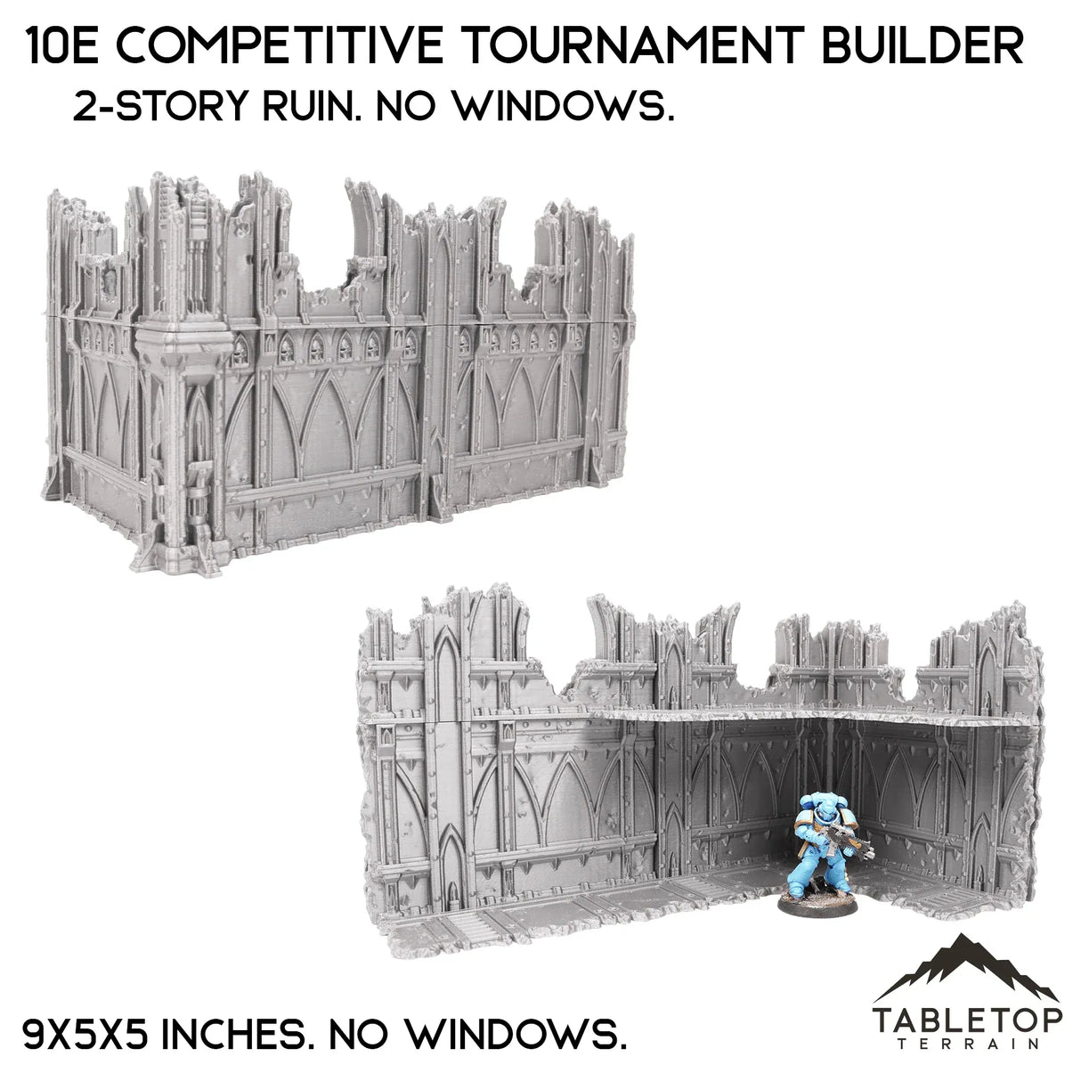 Tabletop Terrain Terrain 2-Story Ruin No Windows 10e Competitive Tournament Builder