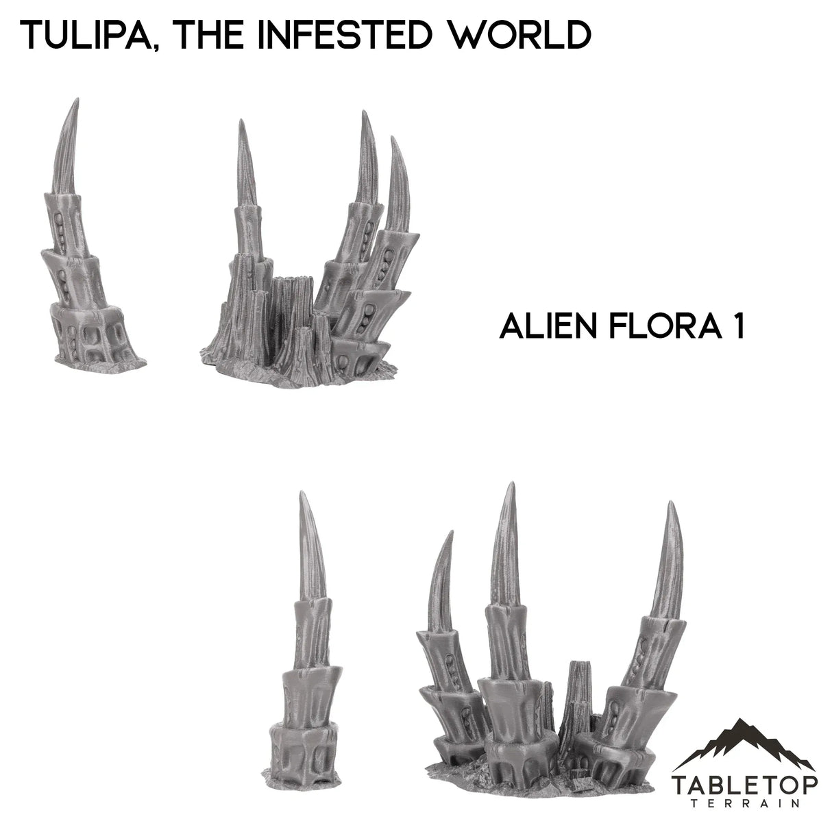 Tabletop Terrain Terrain 28/32mm / Alien Flora Set 1 Tulipa, The Infested World