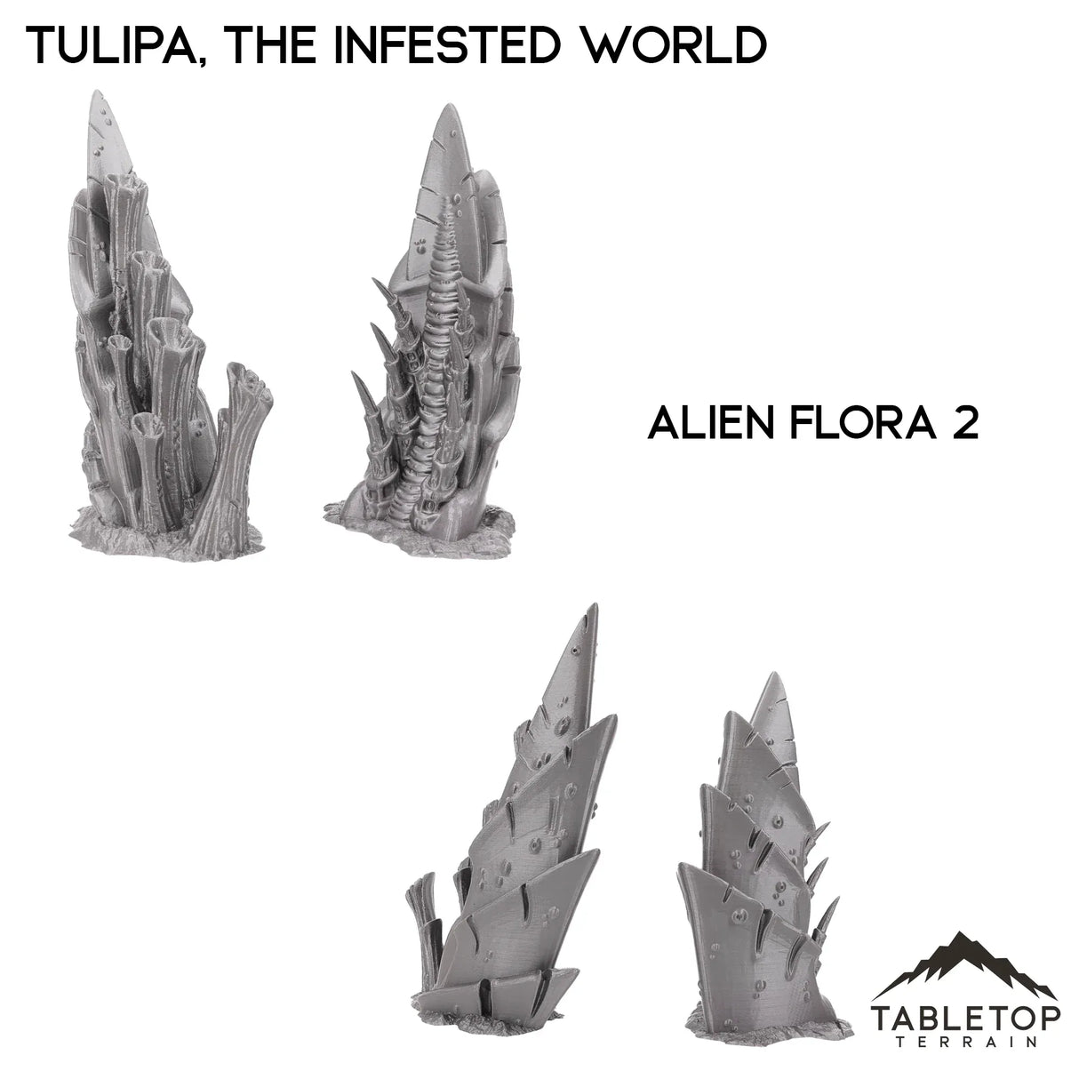 Tabletop Terrain Terrain 28/32mm / Alien Flora Set 2 Tulipa, The Infested World