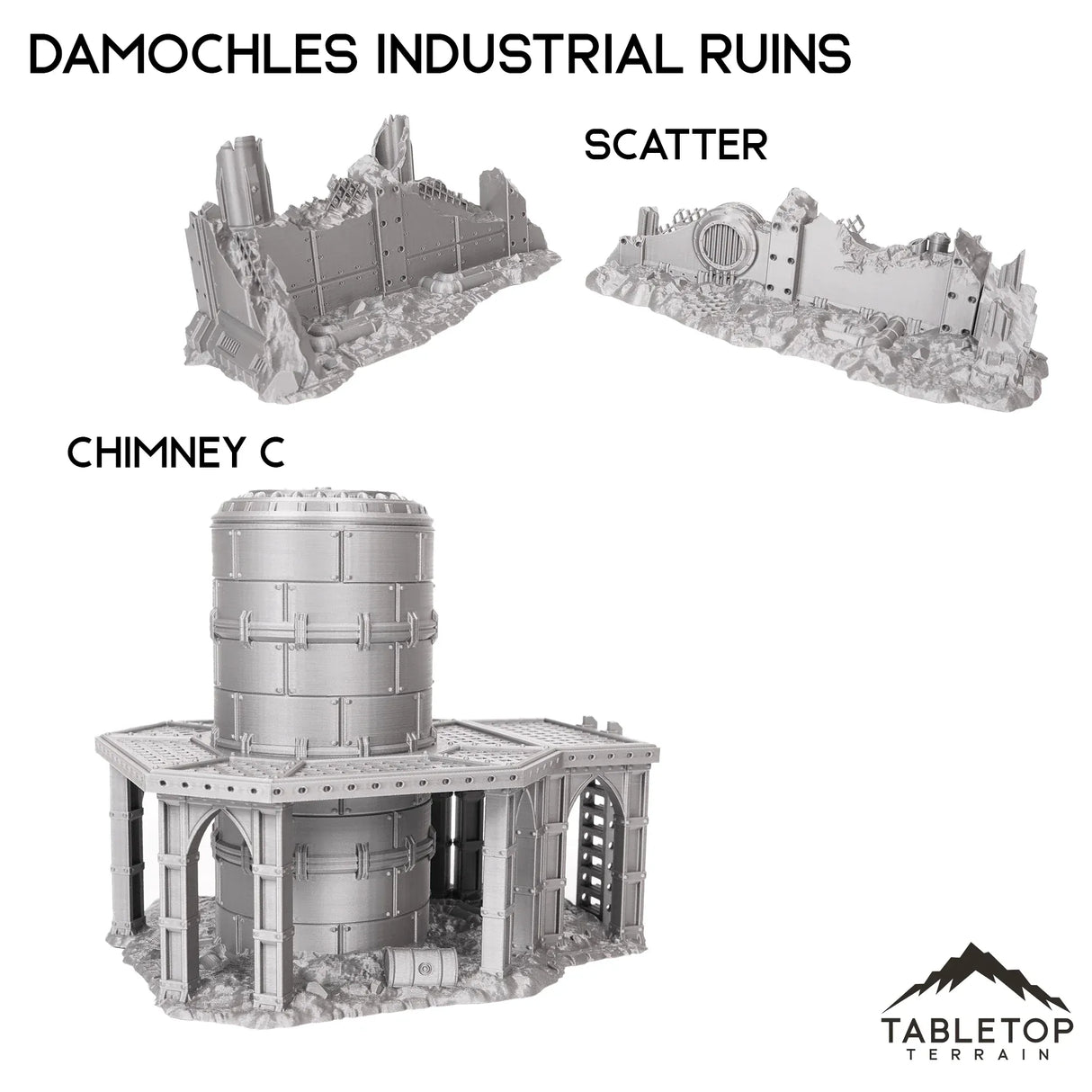 Tabletop Terrain Terrain 28/32mm / Chimney C Damochles Industrial Ruins