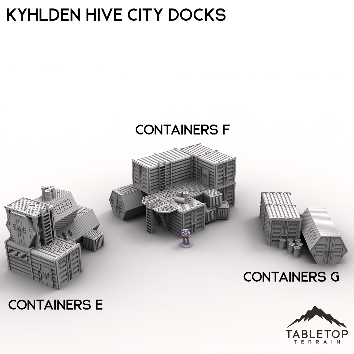 Tabletop Terrain Terrain 28/32mm / Container E Kyhlden Hive City Docks
