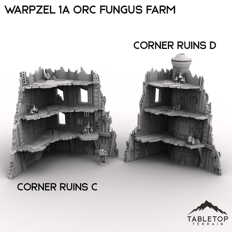 Tabletop Terrain Terrain 28/32mm / Corner Ruins C Warpzel 1A Orc Fungus Farm