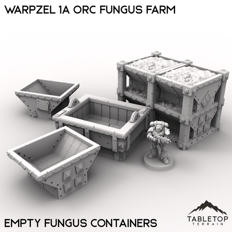 Tabletop Terrain Terrain 28/32mm / Empty Fungus Containers Warpzel 1A Orc Fungus Farm