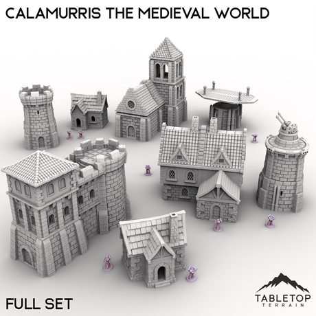 Tabletop Terrain Terrain 28/32mm / Full Set Calamurris the Medieval World