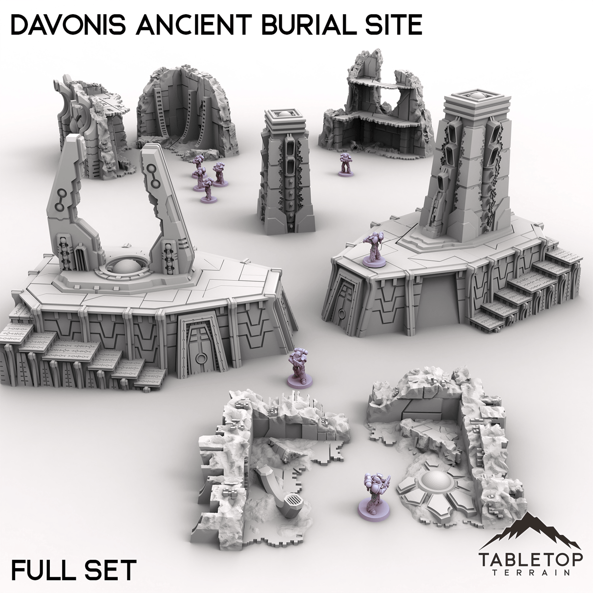 Tabletop Terrain Terrain 28/32mm / Full Set Davonis Ancient Burial Site