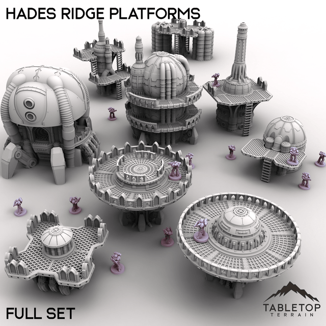 Tabletop Terrain Terrain 28/32mm / Full Set Hades Ridge Platforms