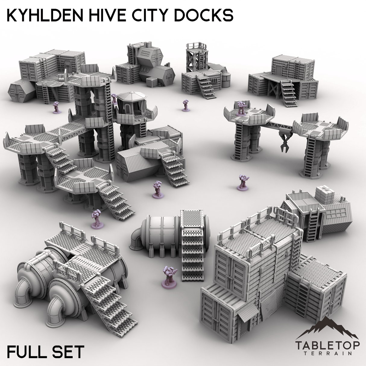 Tabletop Terrain Terrain 28/32mm / Full Set Kyhlden Hive City Docks