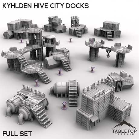 Tabletop Terrain Terrain 28/32mm / Full Set Kyhlden Hive City Docks