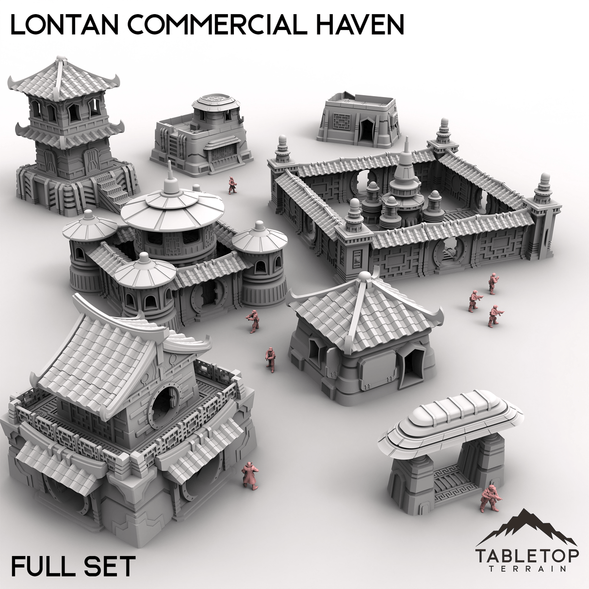 Tabletop Terrain Terrain 28/32mm / Full Set Lontan Commercial Haven