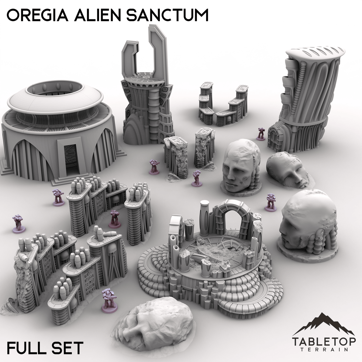 Tabletop Terrain Terrain 28/32mm / Full Set Oregia Alien Sanctum