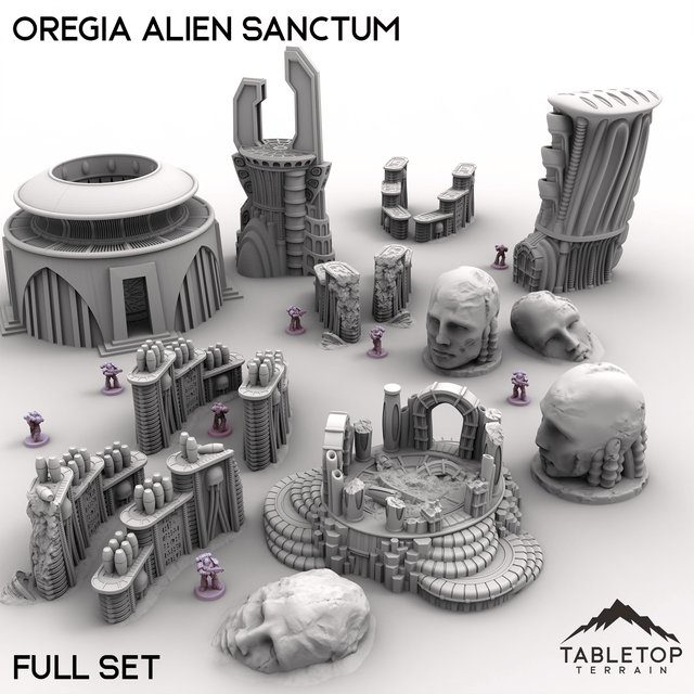 Tabletop Terrain Terrain 28/32mm / Full Set Oregia Alien Sanctum