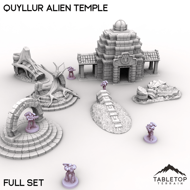 Tabletop Terrain Terrain 28/32mm / Full Set Quyllur Alien Temple