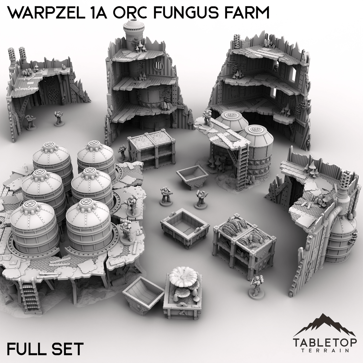 Tabletop Terrain Terrain 28/32mm / Full Set Warpzel 1A Orc Fungus Farm
