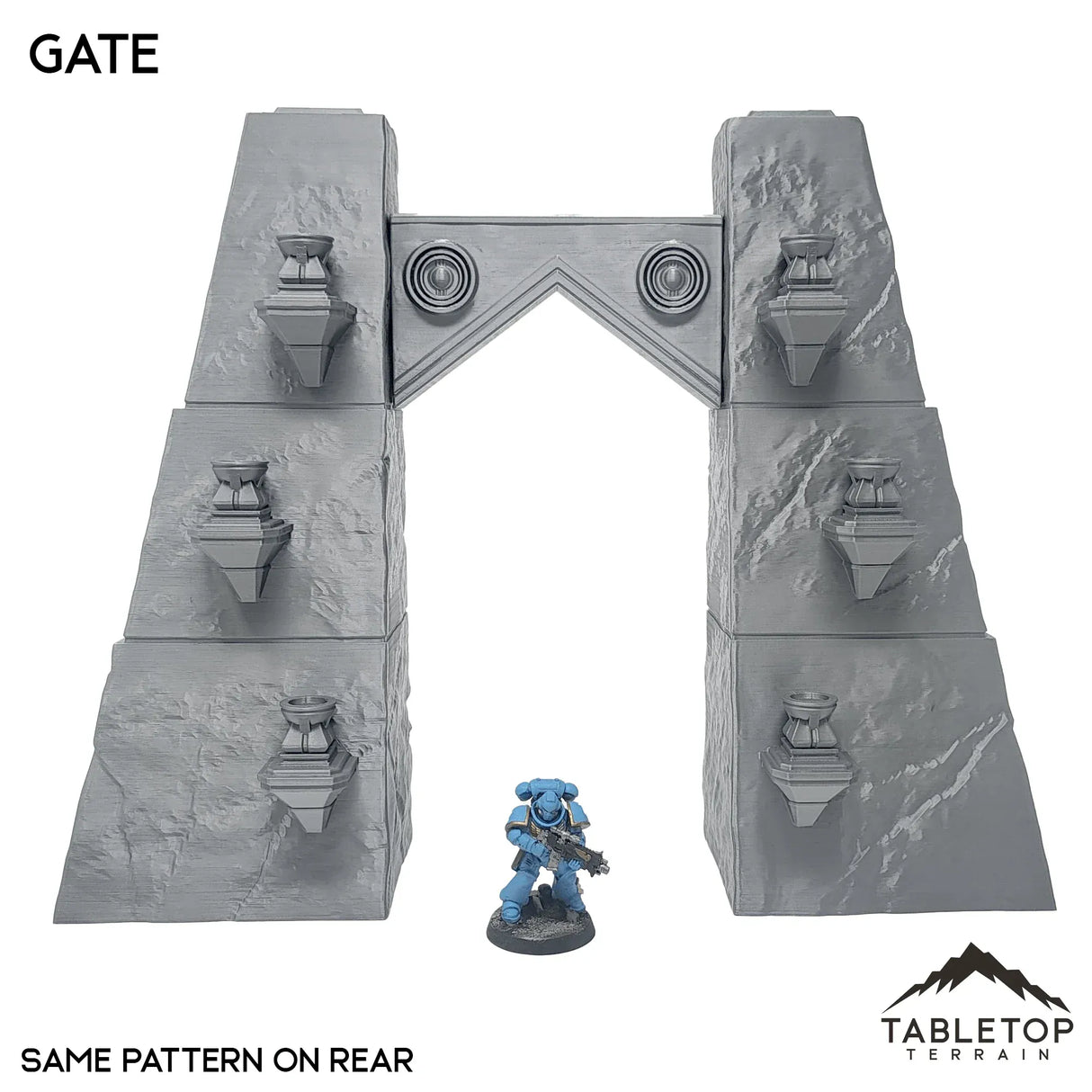 Tabletop Terrain Terrain 28/32mm / Gate Krotone in Flames