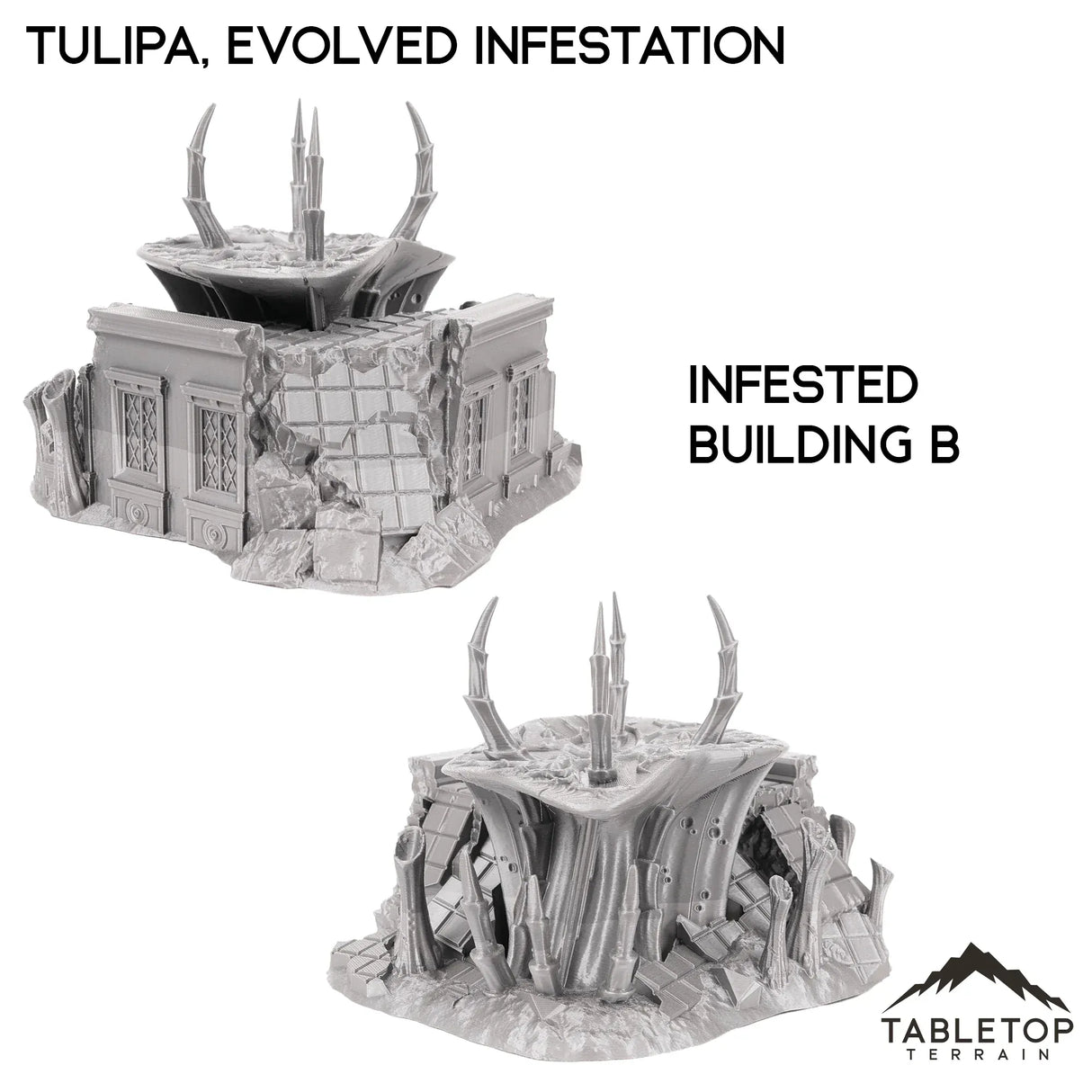 Tabletop Terrain Terrain 28/32mm / Infested Building B Tulipa, Evolved Infestation