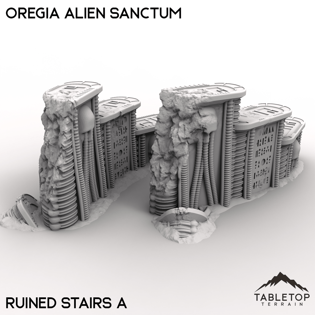Tabletop Terrain Terrain 28/32mm / Ruined Stairs A Oregia Alien Sanctum