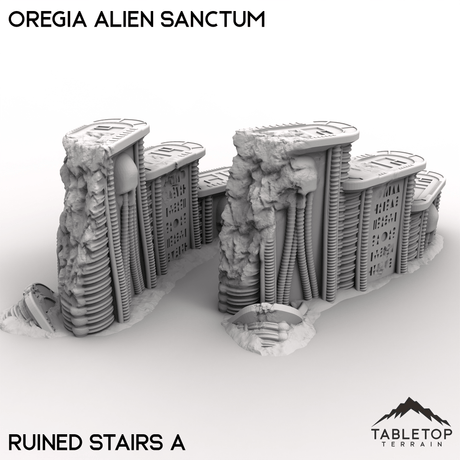 Tabletop Terrain Terrain 28/32mm / Ruined Stairs A Oregia Alien Sanctum