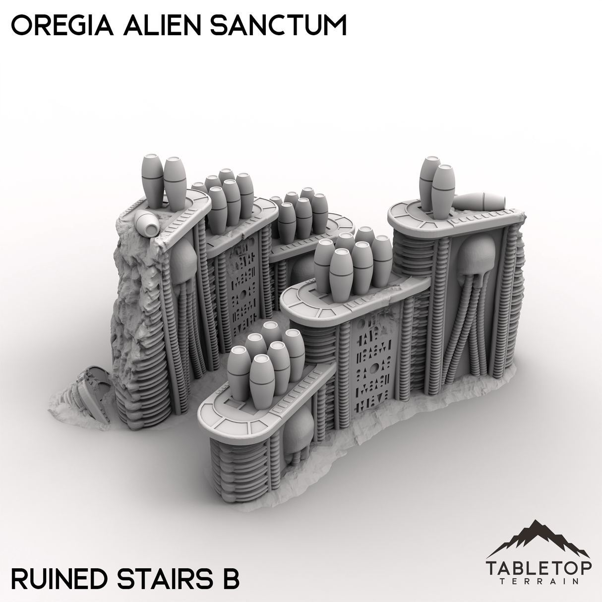 Tabletop Terrain Terrain 28/32mm / Ruined Stairs B Oregia Alien Sanctum