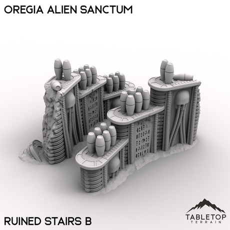 Tabletop Terrain Terrain 28/32mm / Ruined Stairs B Oregia Alien Sanctum