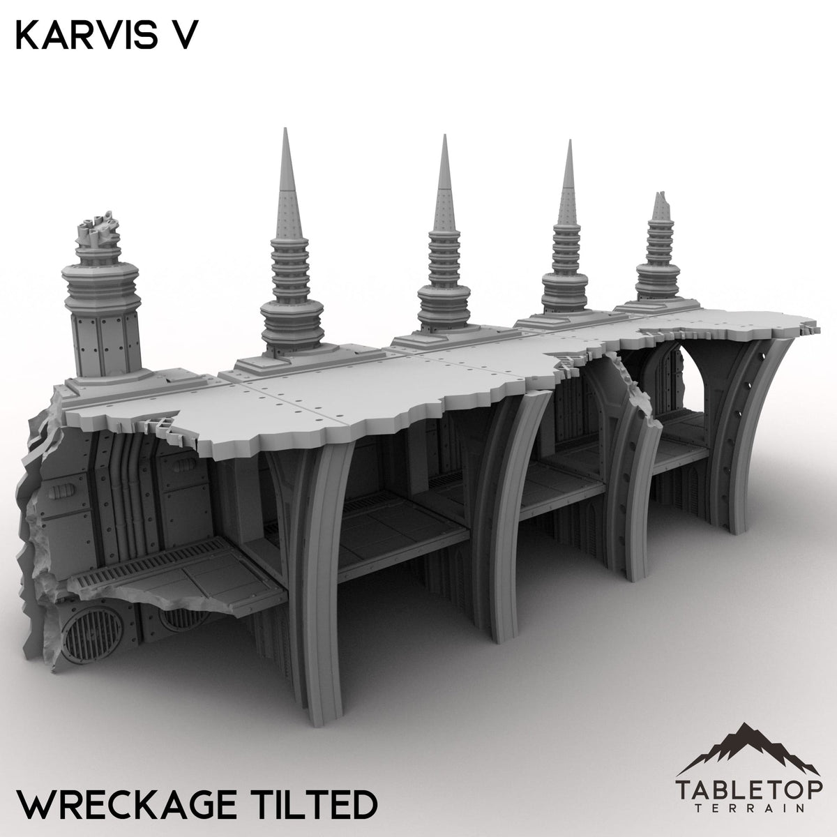 Tabletop Terrain Terrain 28/32mm / Wreckage Tilted Karvis V