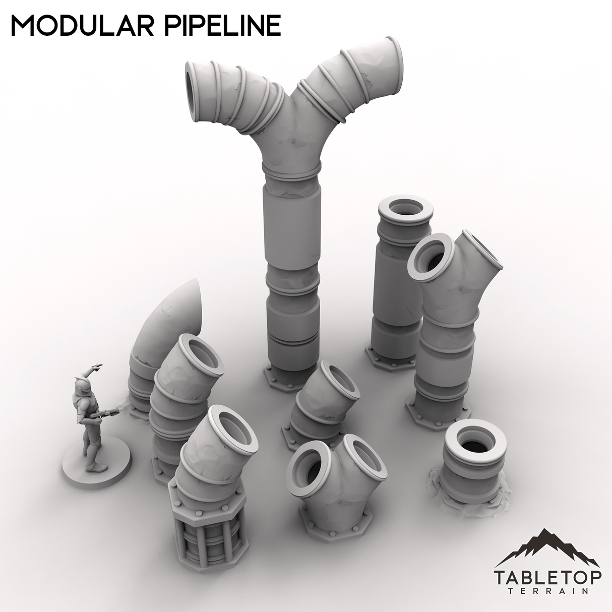 Tabletop Terrain Terrain 28/35mm Modular Pipeline