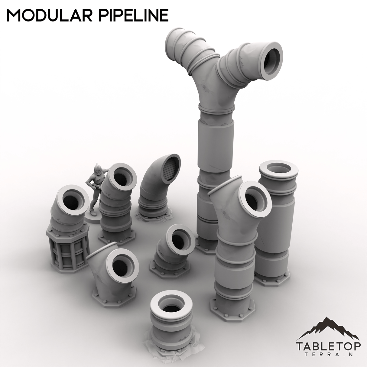 Tabletop Terrain Terrain 28/35mm Modular Pipeline
