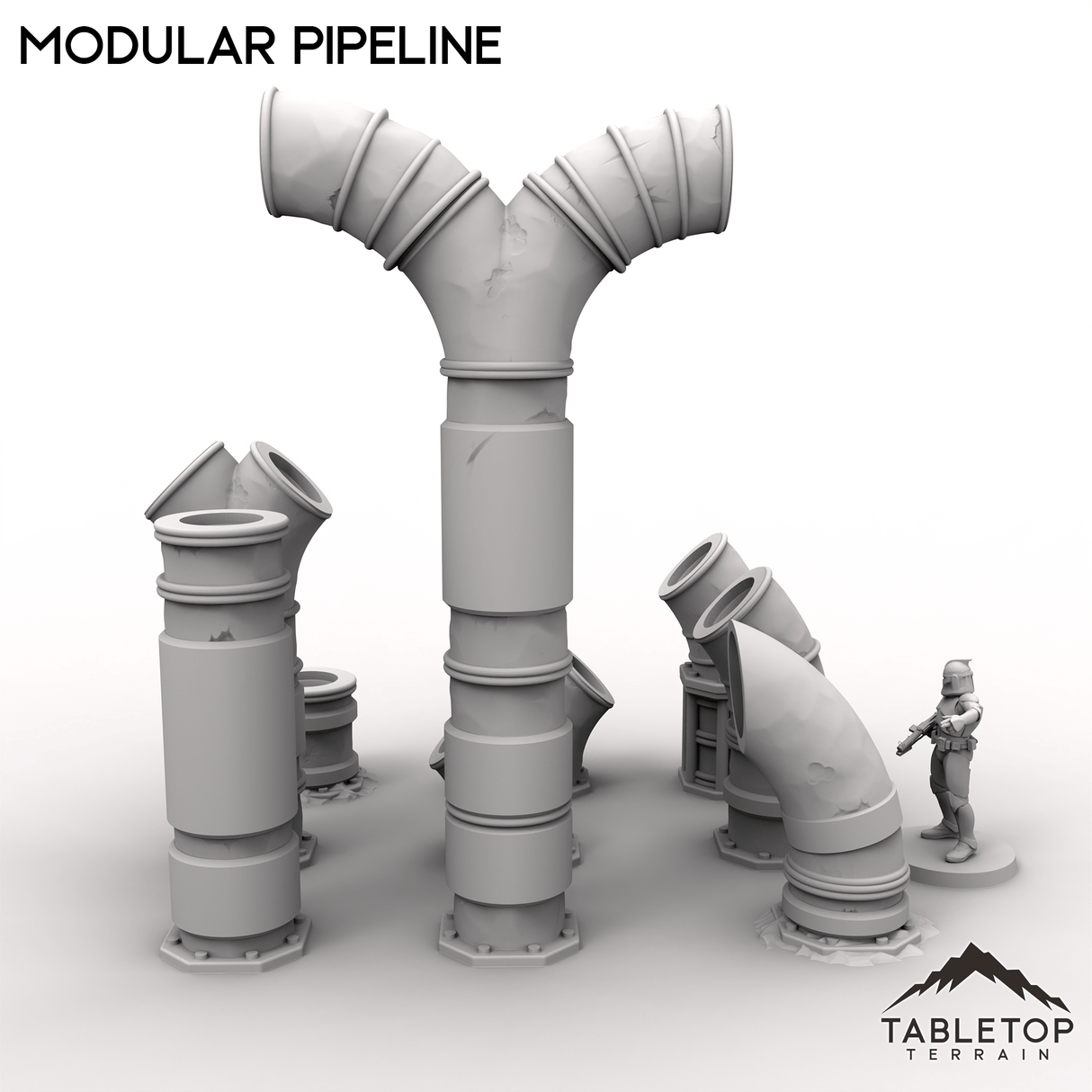 Tabletop Terrain Terrain 28/35mm Modular Pipeline