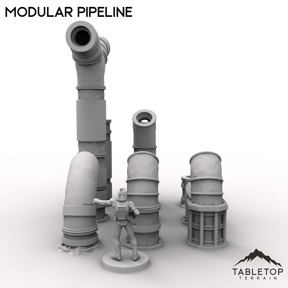 Tabletop Terrain Terrain 28/35mm Modular Pipeline