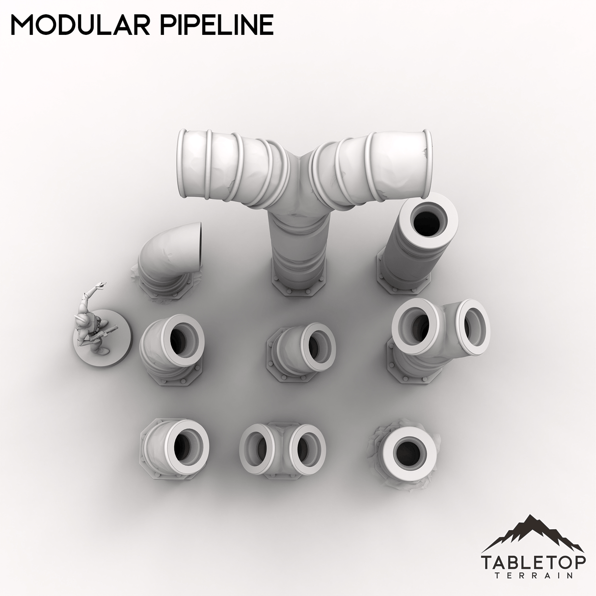 Tabletop Terrain Terrain 28/35mm Modular Pipeline
