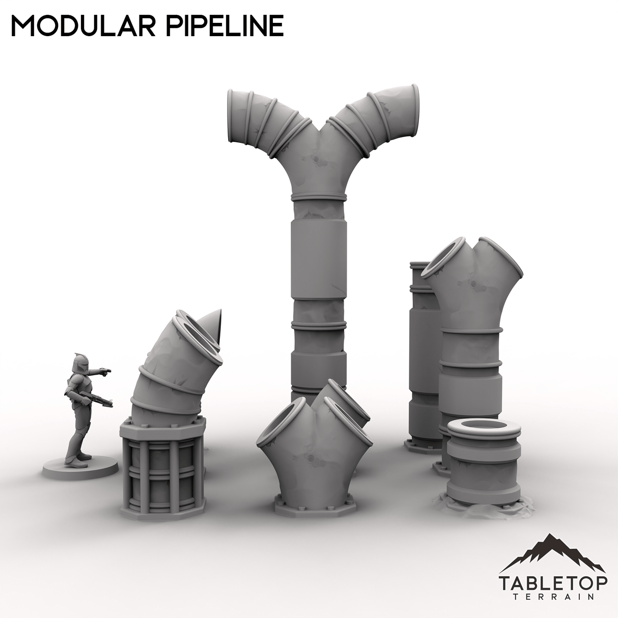 Tabletop Terrain Terrain 28/35mm Modular Pipeline