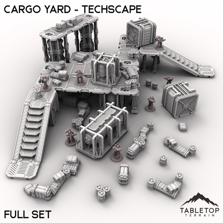 Tabletop Terrain Terrain 32mm / Full Set Cargo Yard - Techscape