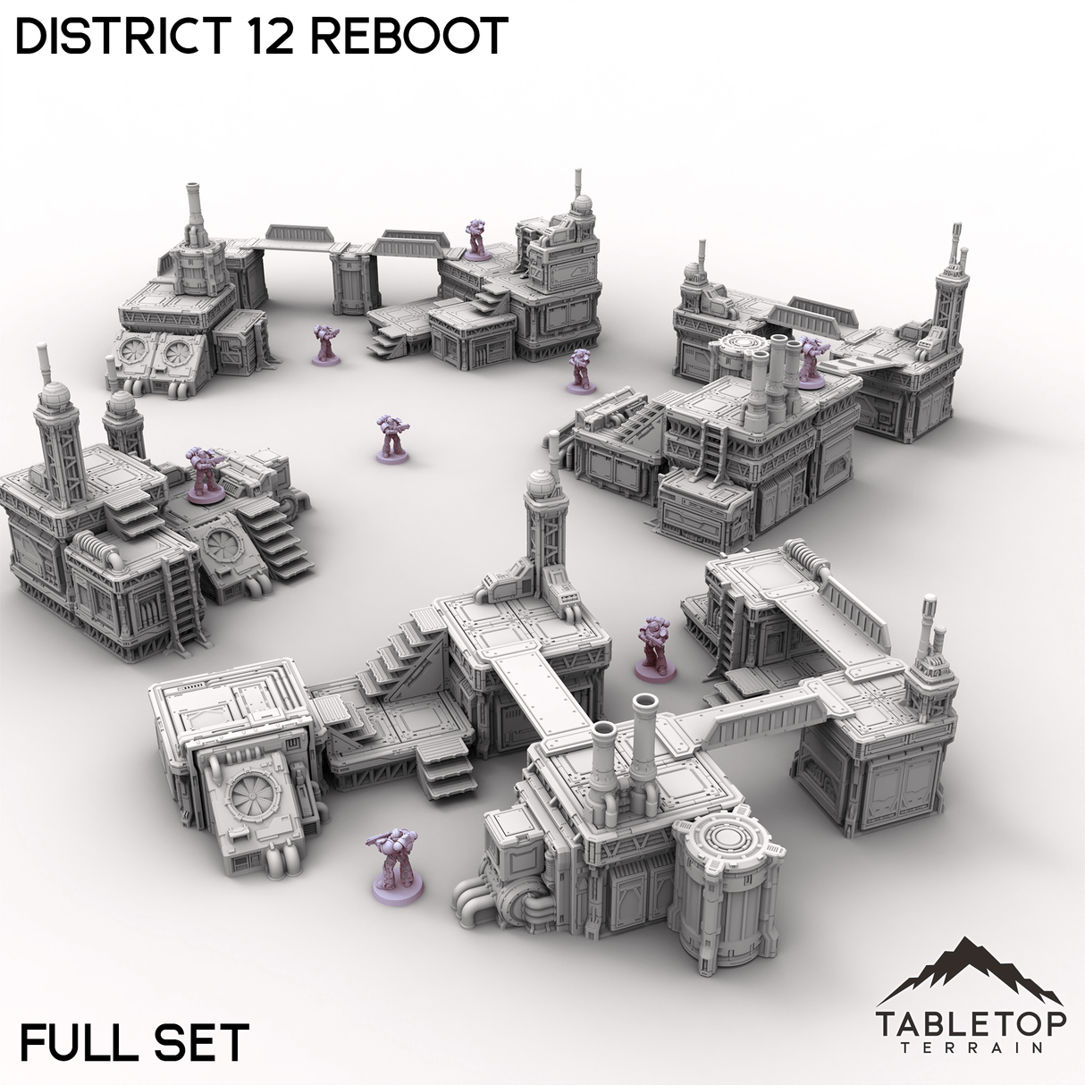 Tabletop Terrain Terrain 32mm / Full Set District 12 Reboot